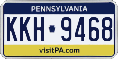 PA license plate KKH9468
