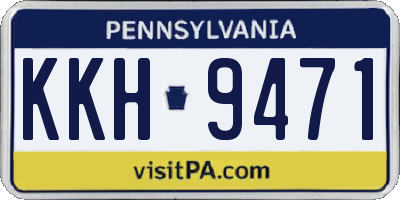 PA license plate KKH9471