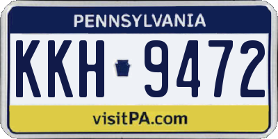 PA license plate KKH9472