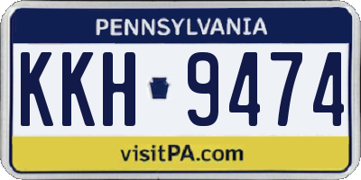PA license plate KKH9474