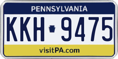 PA license plate KKH9475