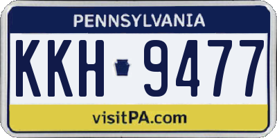 PA license plate KKH9477