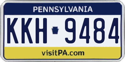 PA license plate KKH9484