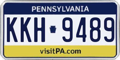 PA license plate KKH9489