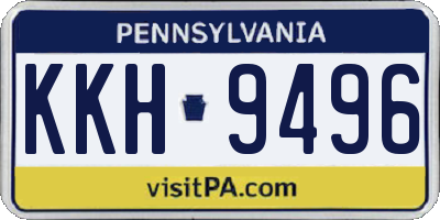 PA license plate KKH9496