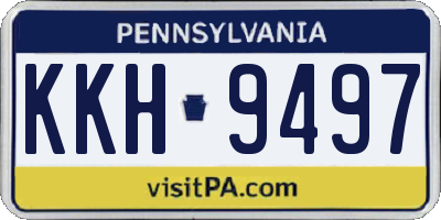 PA license plate KKH9497