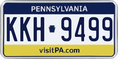 PA license plate KKH9499