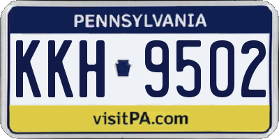 PA license plate KKH9502