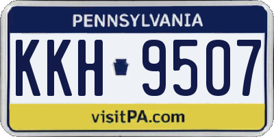 PA license plate KKH9507