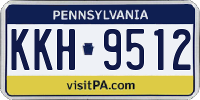 PA license plate KKH9512