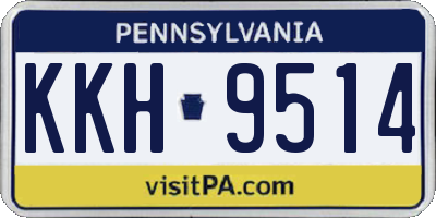 PA license plate KKH9514