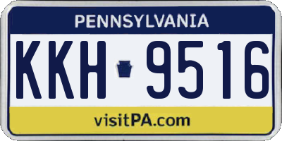 PA license plate KKH9516