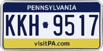 PA license plate KKH9517