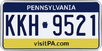 PA license plate KKH9521