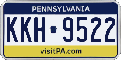 PA license plate KKH9522