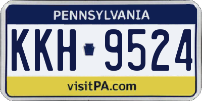 PA license plate KKH9524