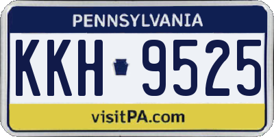 PA license plate KKH9525