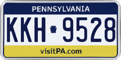 PA license plate KKH9528