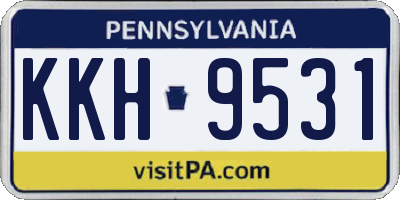 PA license plate KKH9531