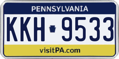 PA license plate KKH9533