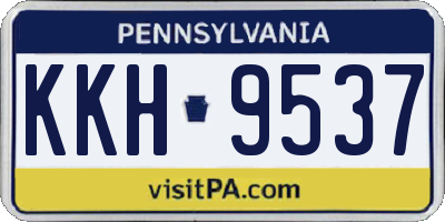 PA license plate KKH9537