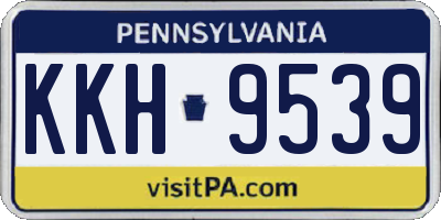 PA license plate KKH9539