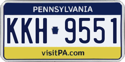 PA license plate KKH9551