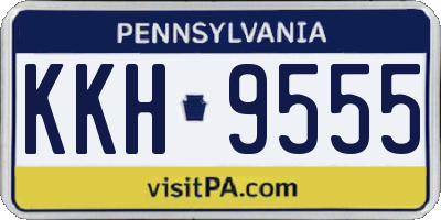 PA license plate KKH9555