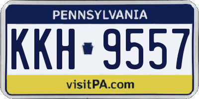 PA license plate KKH9557