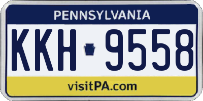 PA license plate KKH9558
