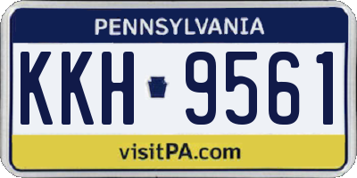 PA license plate KKH9561