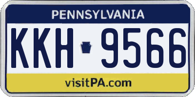 PA license plate KKH9566