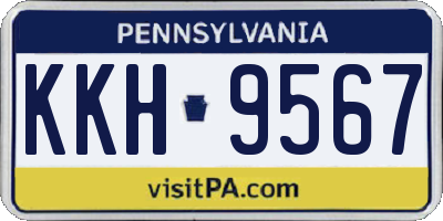PA license plate KKH9567
