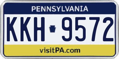 PA license plate KKH9572