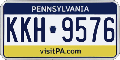 PA license plate KKH9576