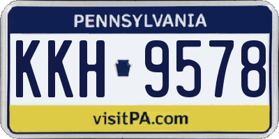 PA license plate KKH9578