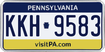 PA license plate KKH9583