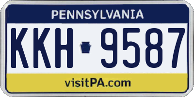 PA license plate KKH9587
