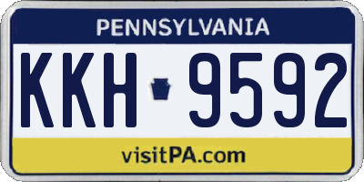 PA license plate KKH9592