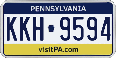 PA license plate KKH9594