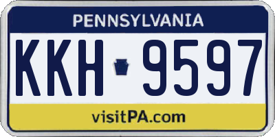 PA license plate KKH9597