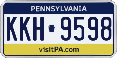 PA license plate KKH9598