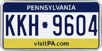 PA license plate KKH9604