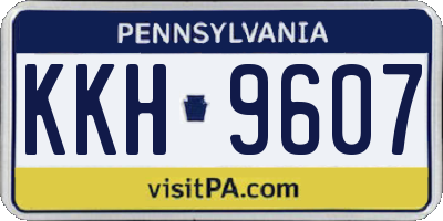 PA license plate KKH9607