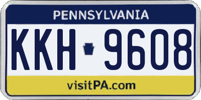 PA license plate KKH9608