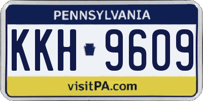 PA license plate KKH9609