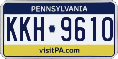 PA license plate KKH9610