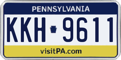 PA license plate KKH9611