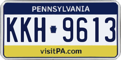 PA license plate KKH9613