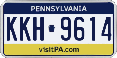 PA license plate KKH9614
